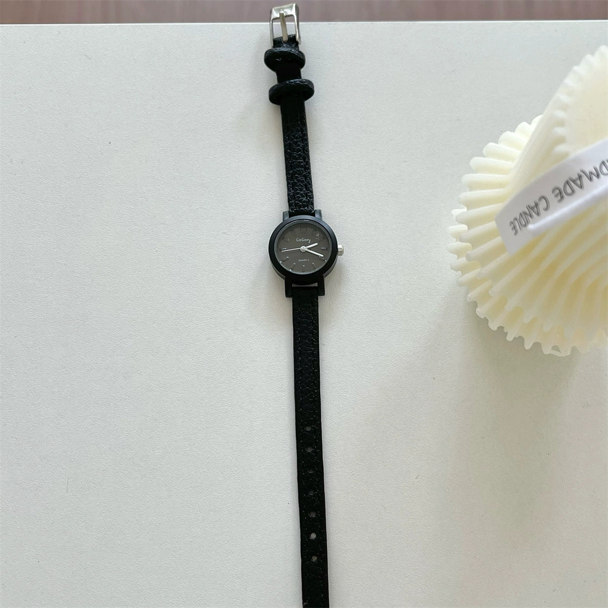 Emmerson Petite Leather Watch - Black (GoGo Mini) [DS03E97E]