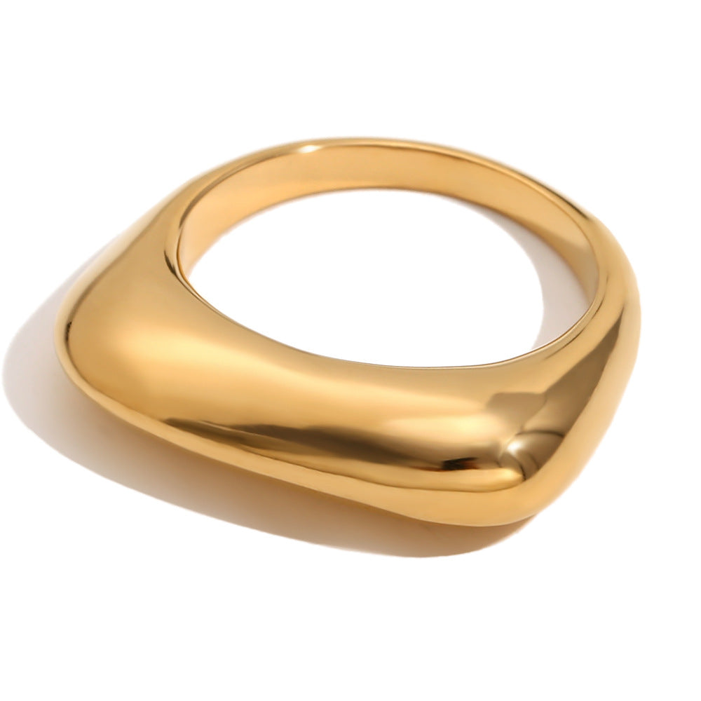 Bryndle Rectangular Band Ring - Gold [8L9ZF1S2]
