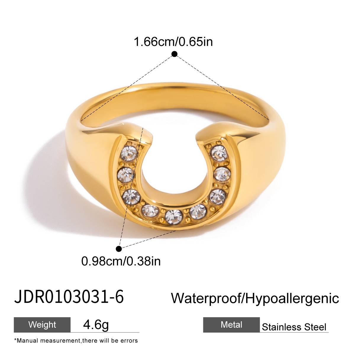 Emmilyn Buckle Zircon Ring - Buckle Design A, Size 6 [Y5XA8PQB]