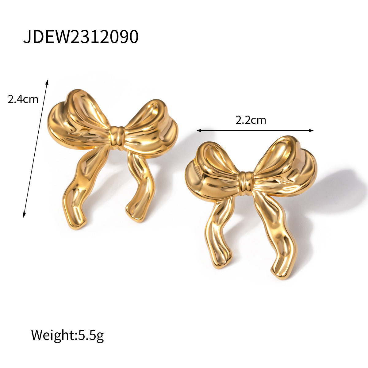 Loreal Delicate Bow Heart Earrings - JDEW2312090 [K1J881M6]