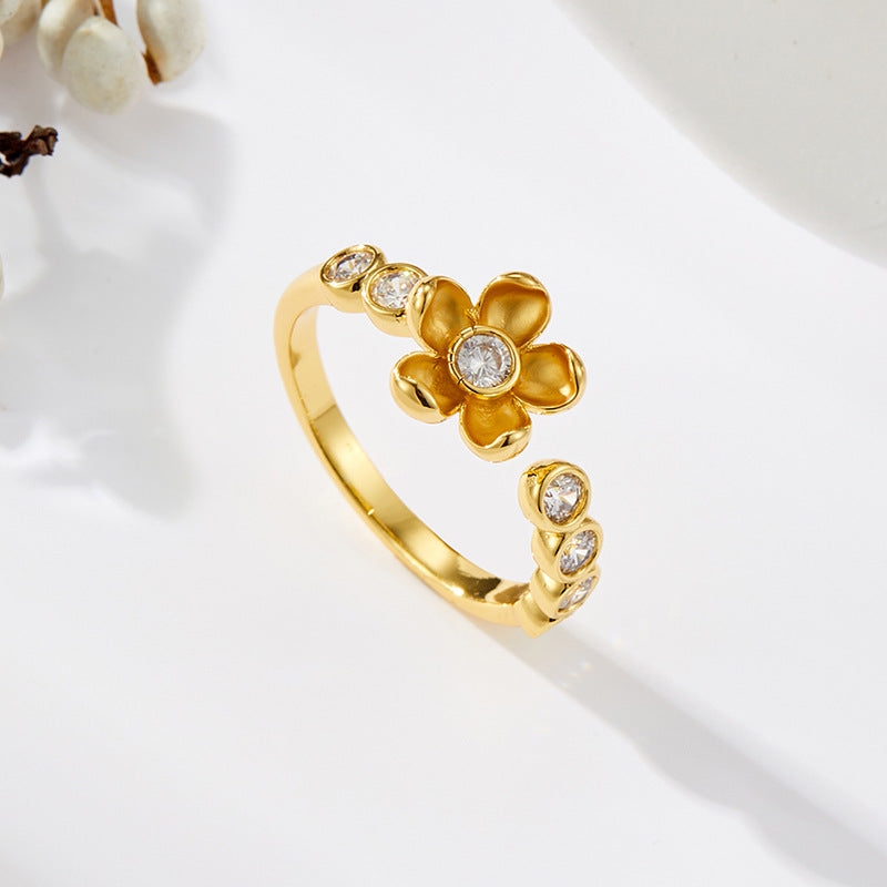 Imelda Metal Bloom Ring - Rose Gold [TSGPMXEA]