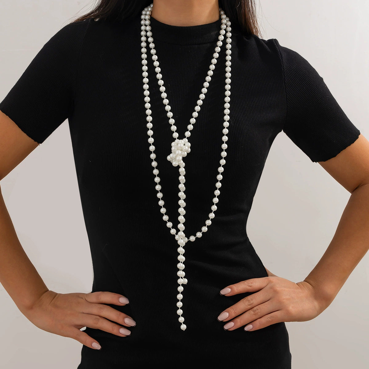 Fannie Layered Pearl Necklace - White Set [0XJJGO3M]