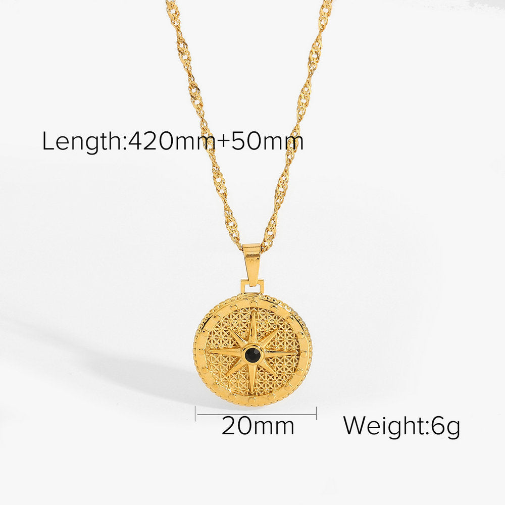 Akari Delicate Star Moon Necklace - JDN20292 [RKUVW70U]