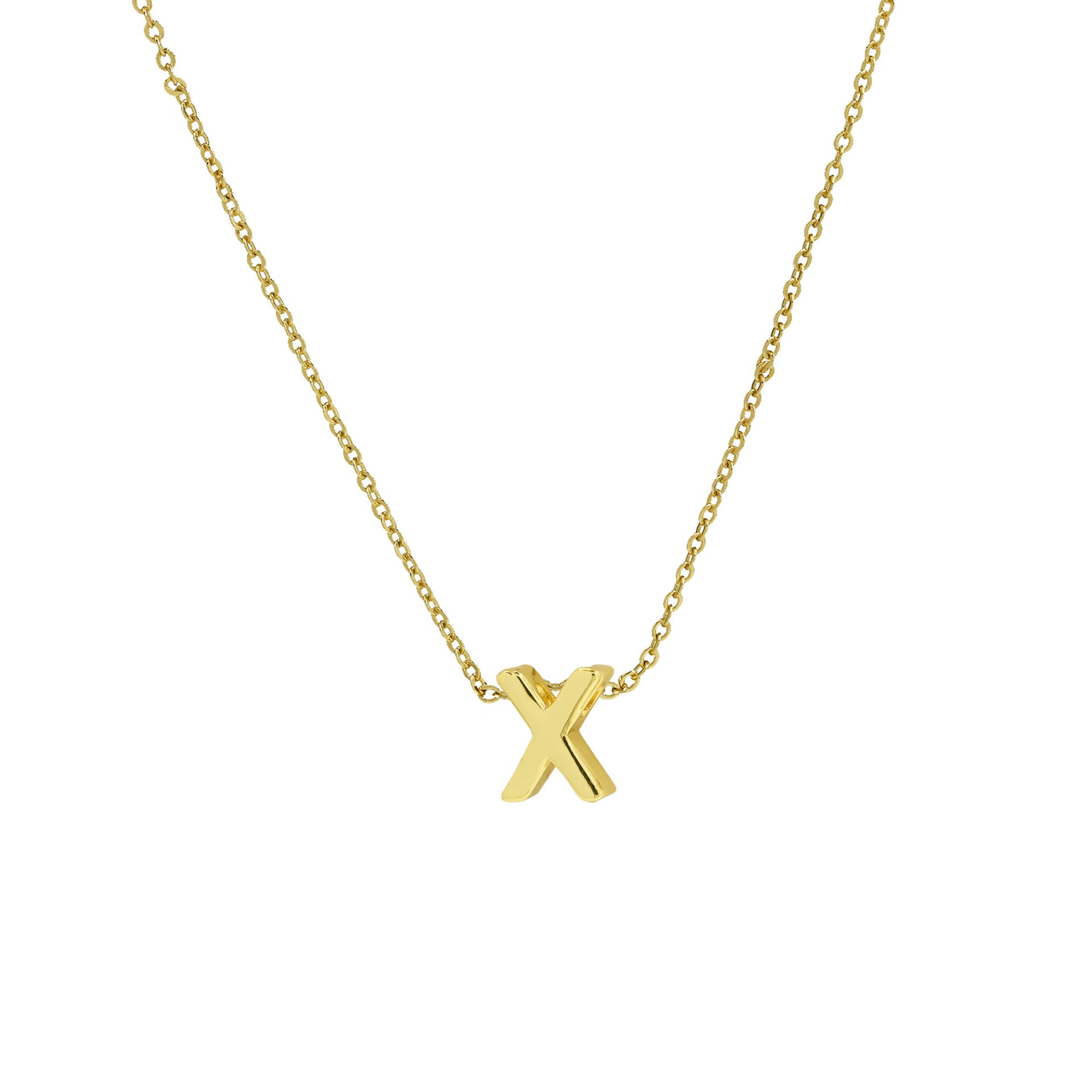 Agnes Initial Pendant Necklace - X [M0G0XVK9]