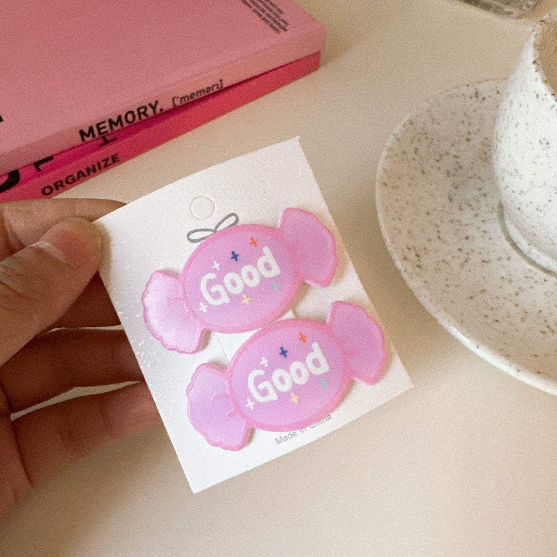 Mckenna Sweet Candy Hair Clips - Pink GOOD (Pair) [8CHWWSO1]