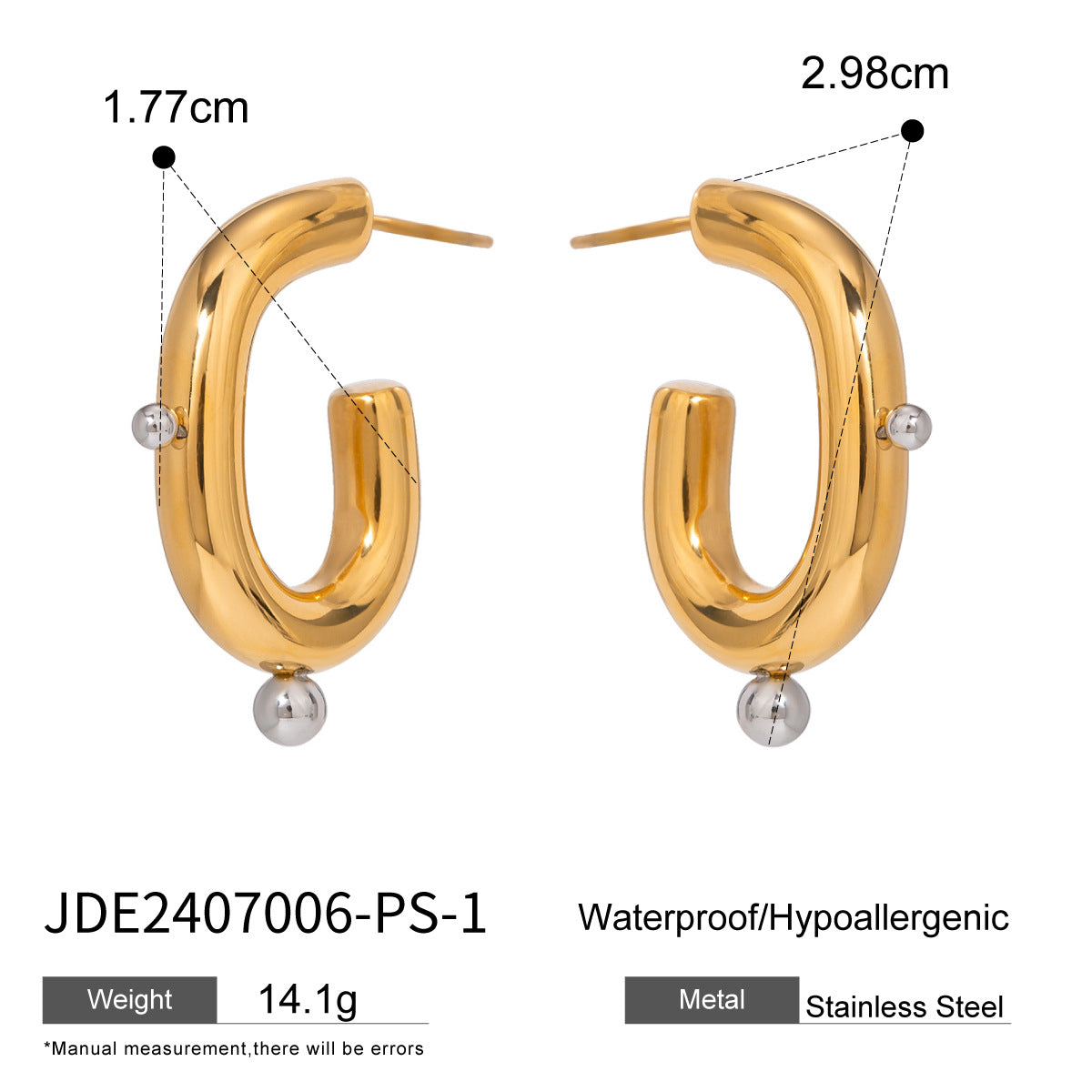 Sapphire Luxe C-Shaped Earrings - JDE2407006-PS-1 [NUKW9IVQ]