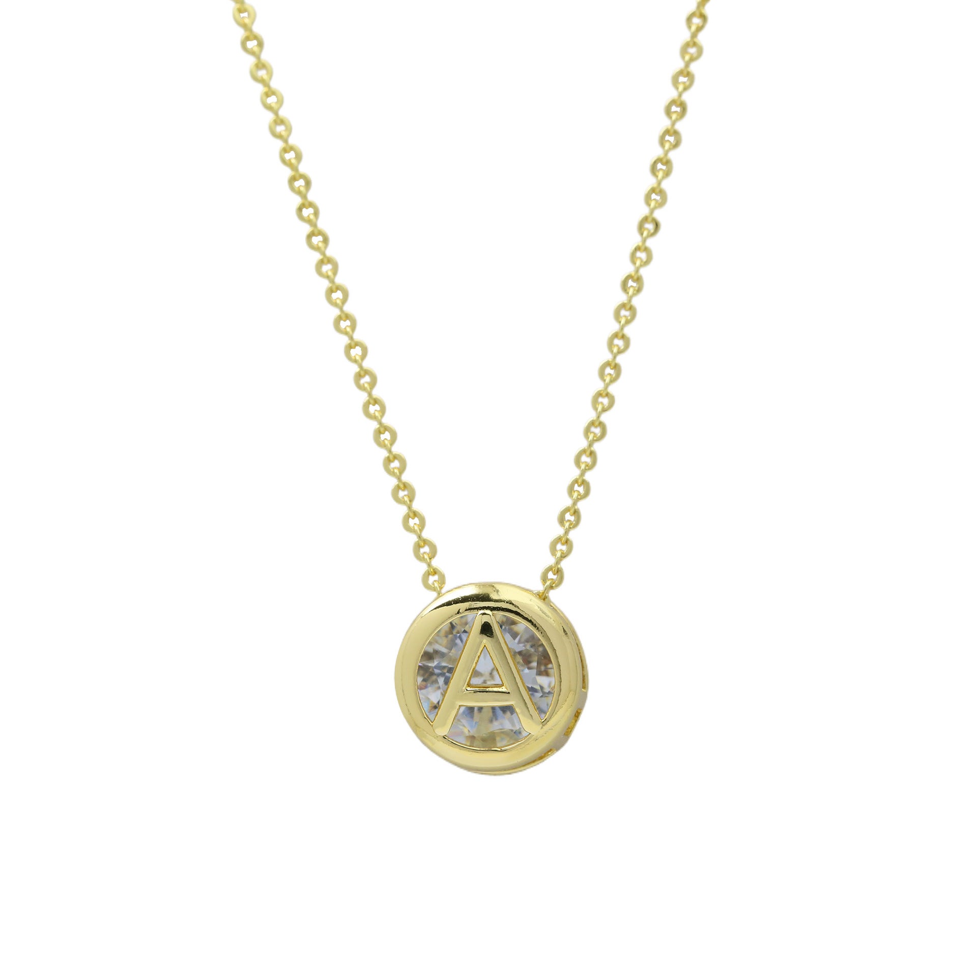 Gia Initial Pendant Necklace - A [EQSVMGQY]