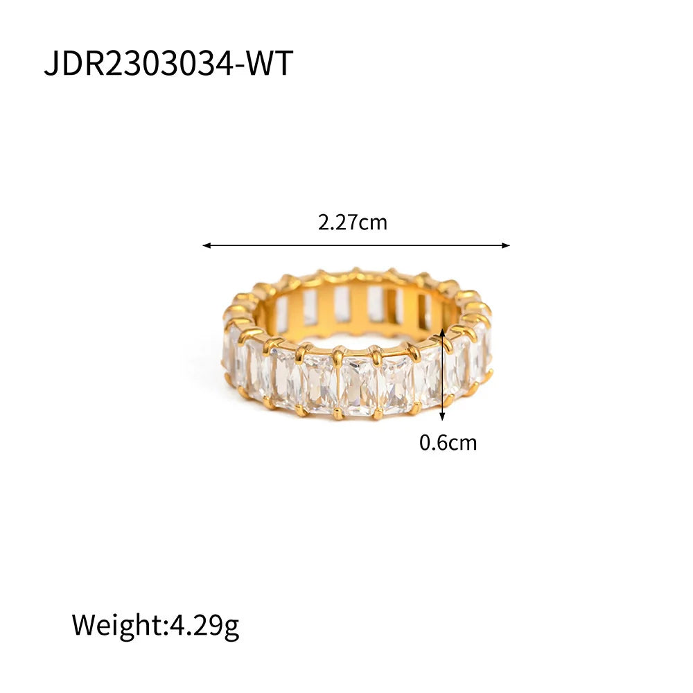 Aasiyah Delicate Zircon Ring - JDR2303034-WT