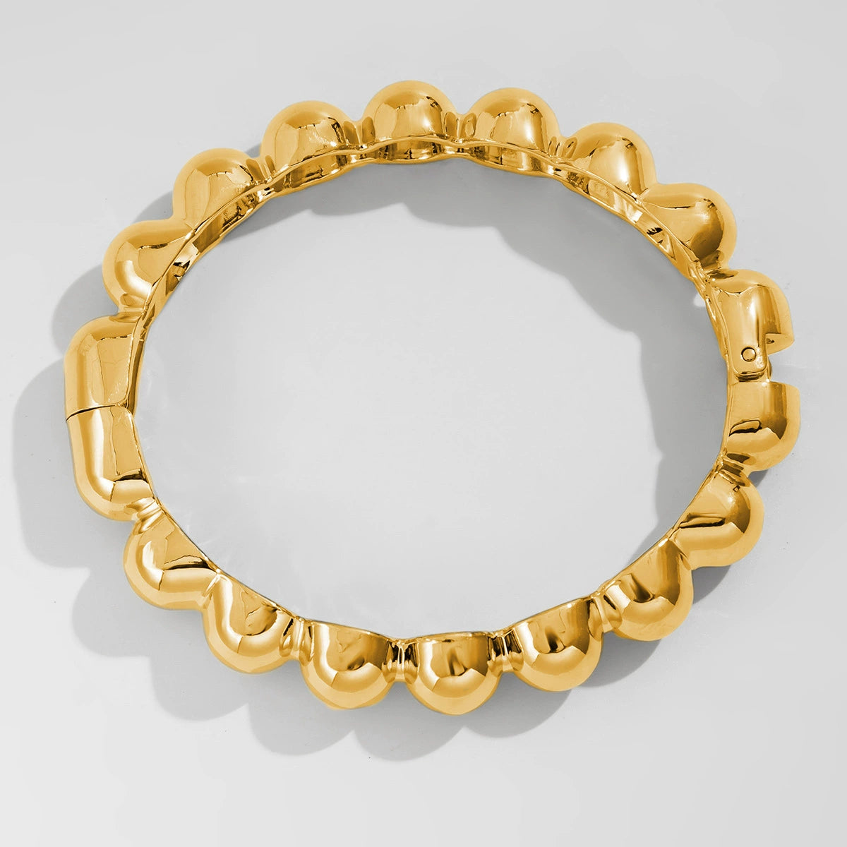 Shanti Water Ripple Jewelry - Style 1 Gold Bracelet [T1Y96VKV]