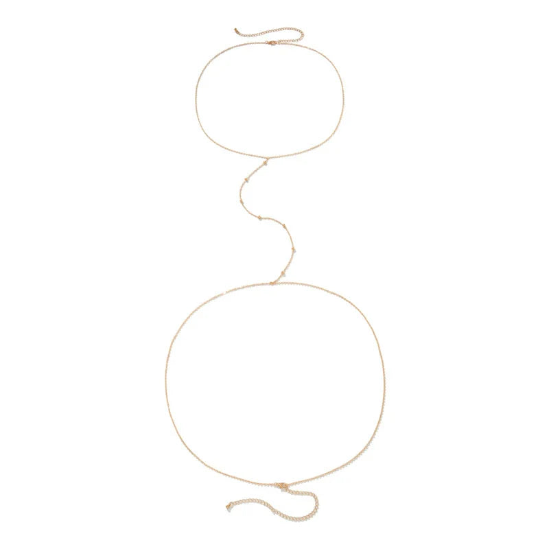 Aixa Delicate Beaded Chain - Gold Style 1