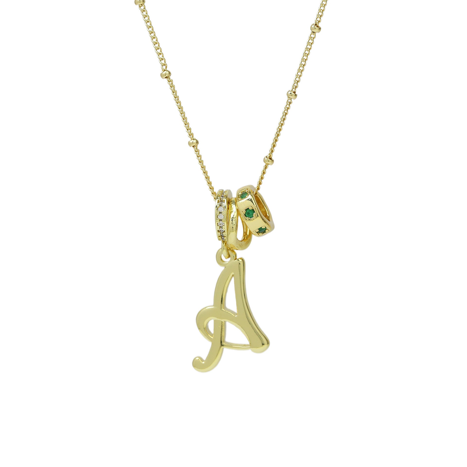 Jovi Cursive Initial Necklace - Gold A [2QIYQ9DP]