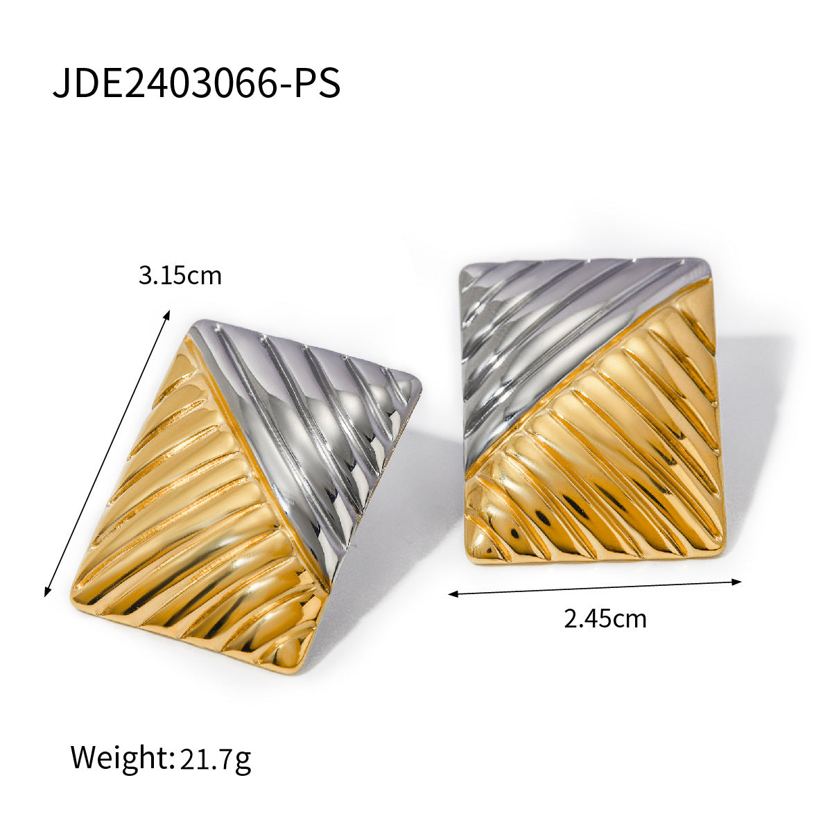 Emily Geometric Contrast Studs - Style 4 [FW6B9BET]