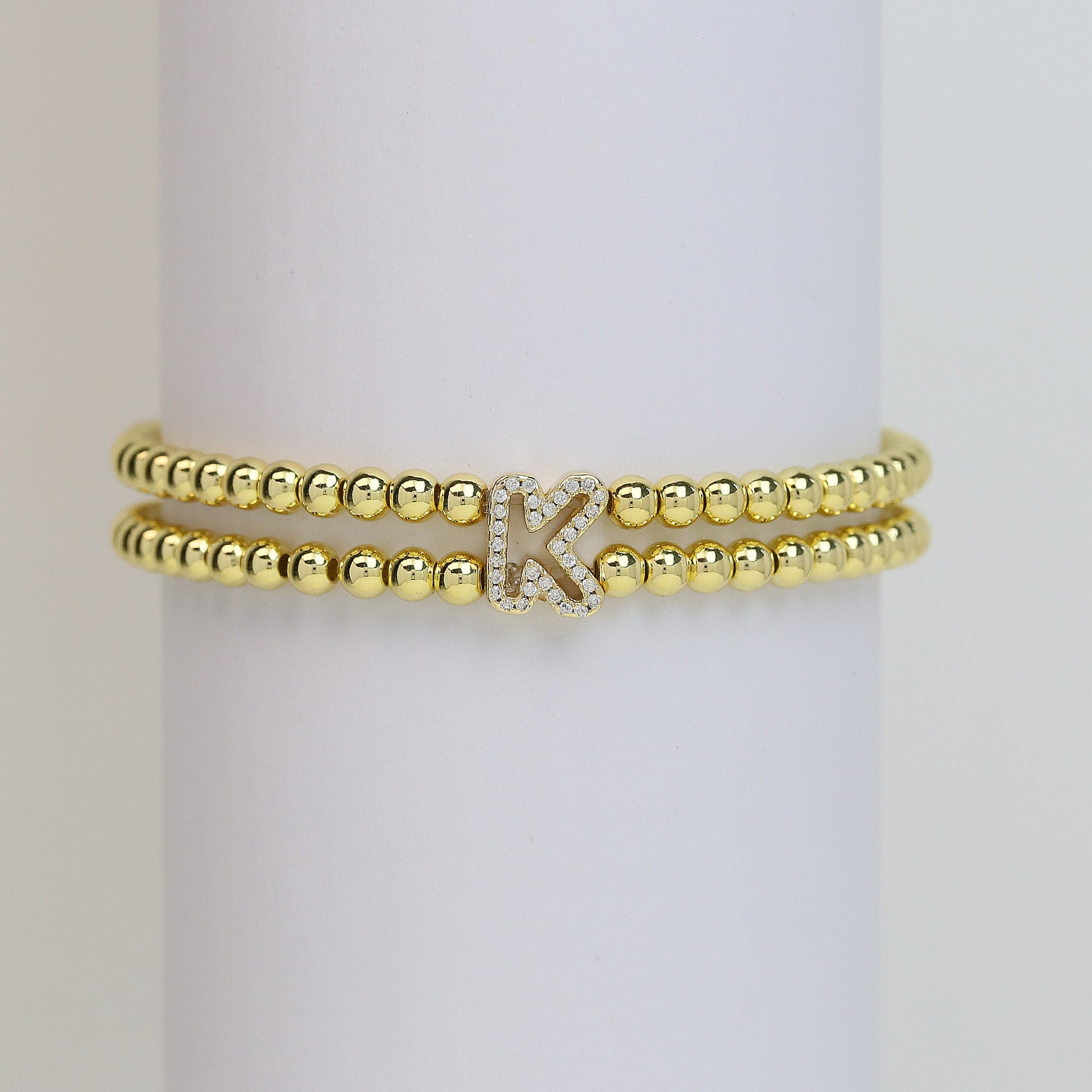 Alexandra Bubble Initial Bracelet - K [SAYLYQE8]