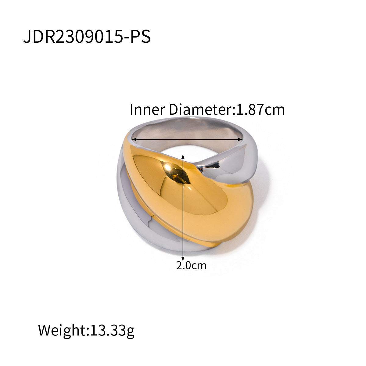 Debanhi Sculptural Colorblock Ring - JDR2309015-PS-6 [KVB35V7C]