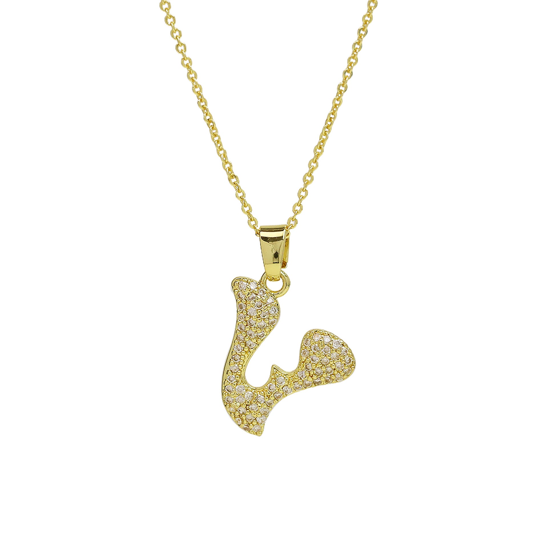 Fatou Bubble Initial Necklace - V [RZ2VPTMM]
