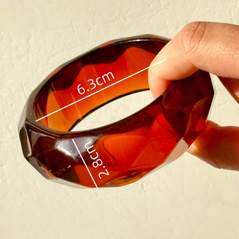 Marguerite Marbled Resin Bangle - E [O2VUP46B]