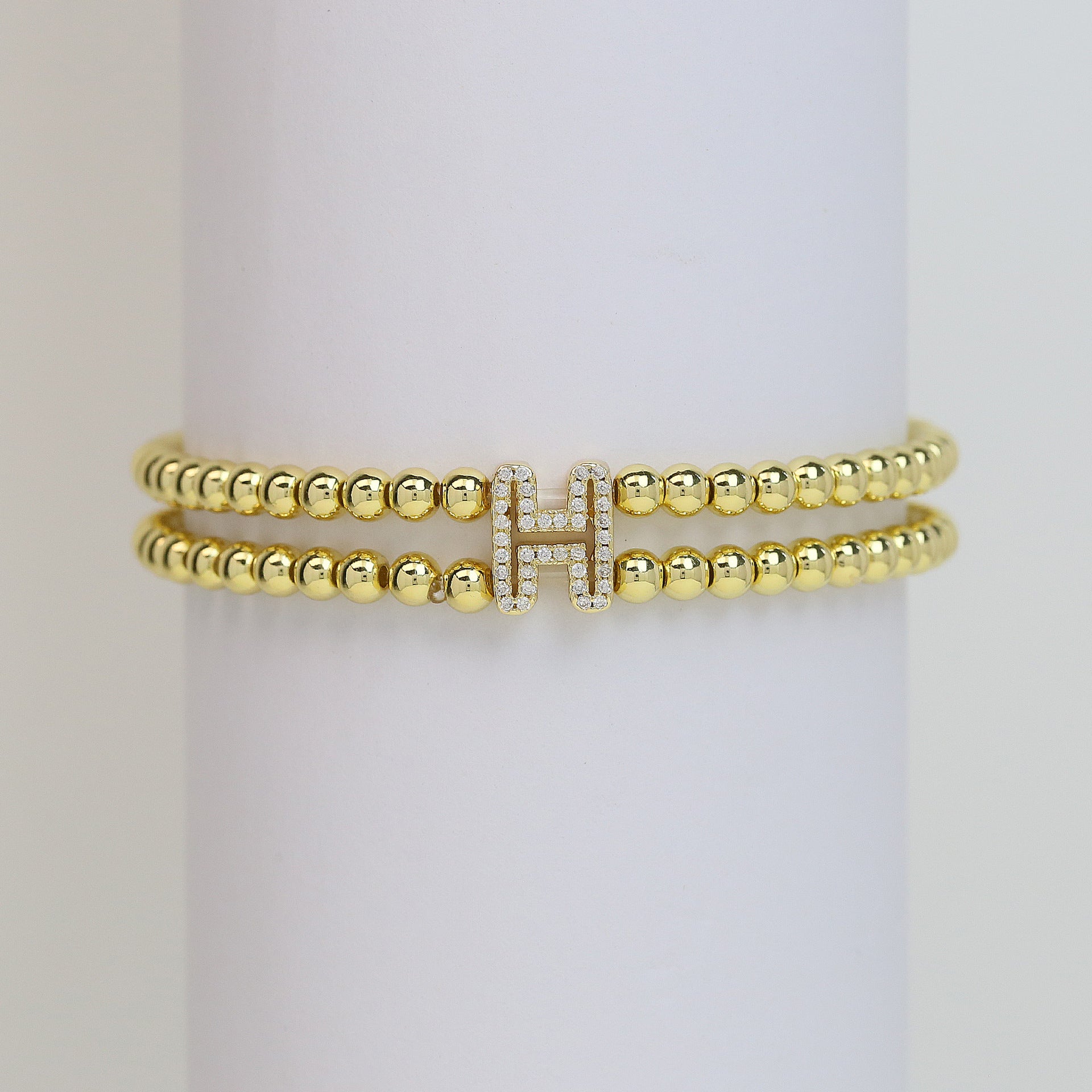 Alexandra Bubble Initial Bracelet - H [U8AECMO9]