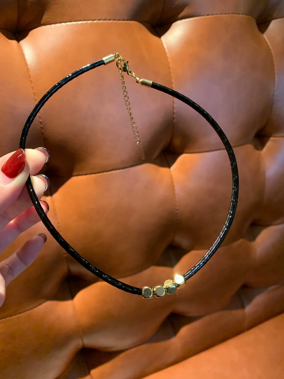 Lainey Croc Embossed Choker