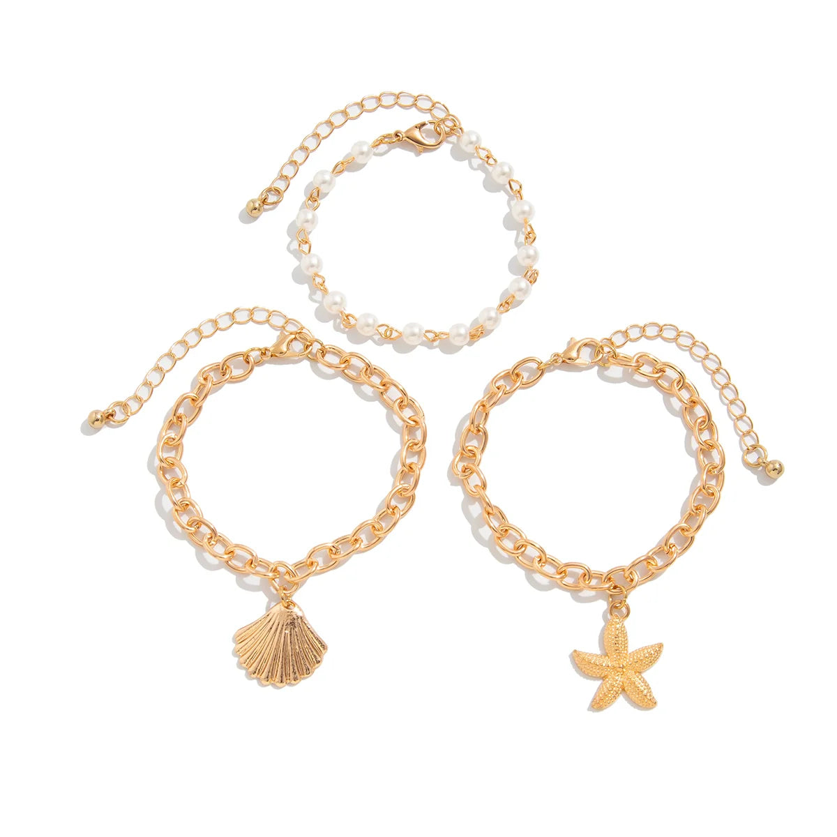 Adhya Golden Ocean Bracelet Set - Gold