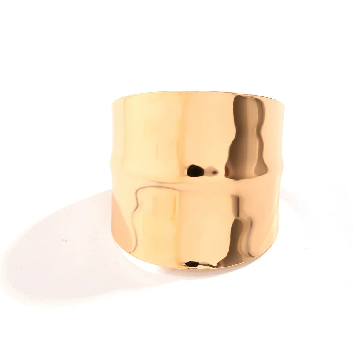 Adelynne Smooth Irregular Bangle - Gold