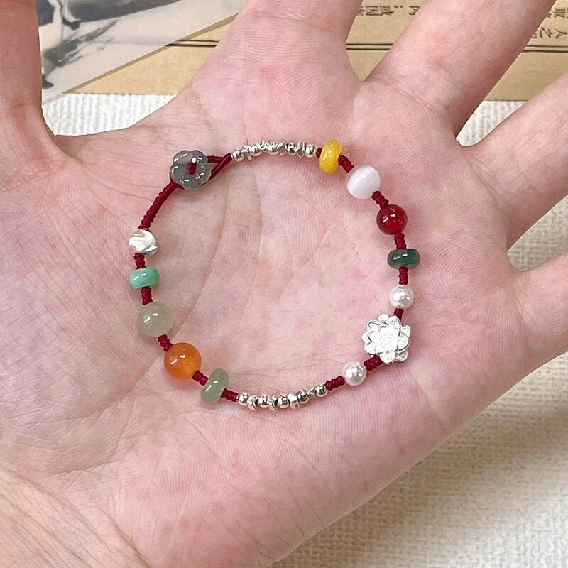 Beau Lotus Charm Bracelet - Bracelet Style 2 [AC7SOE3L]