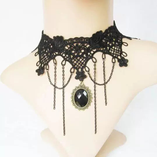 Amran Crystal Lace Choker - Style 9 [NLFUUC42]