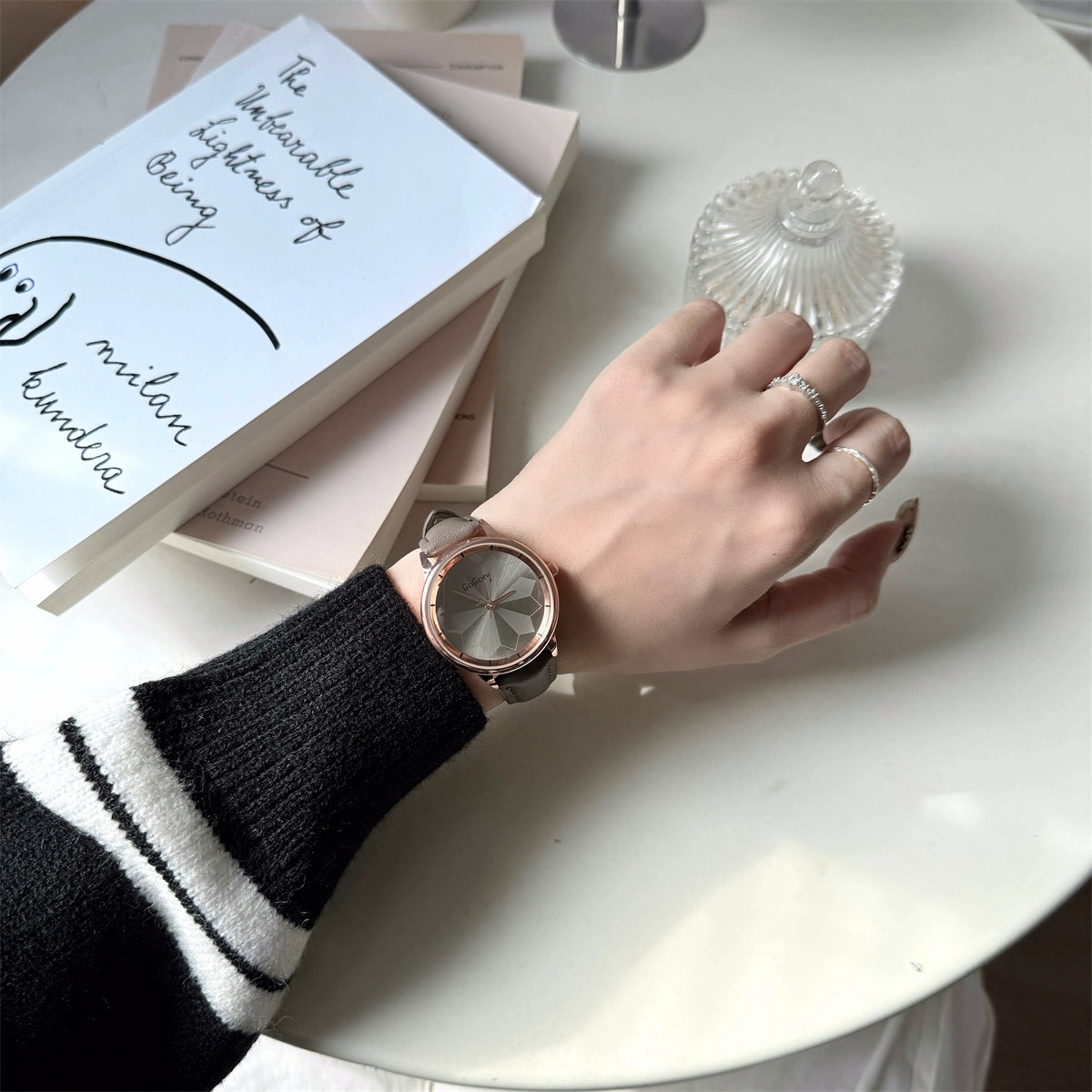 Morgan Elegant Square Watch - Gray-Brown [K78XCZF5]