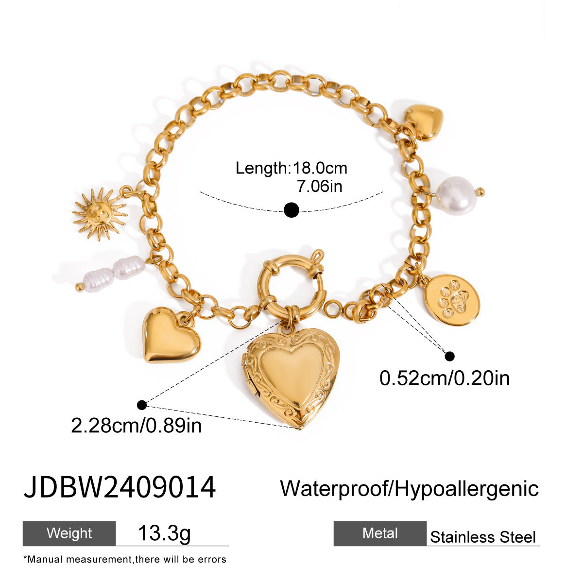 Zamaya Heart Locket Bracelet - JDBW2409014 [CGTRB815]