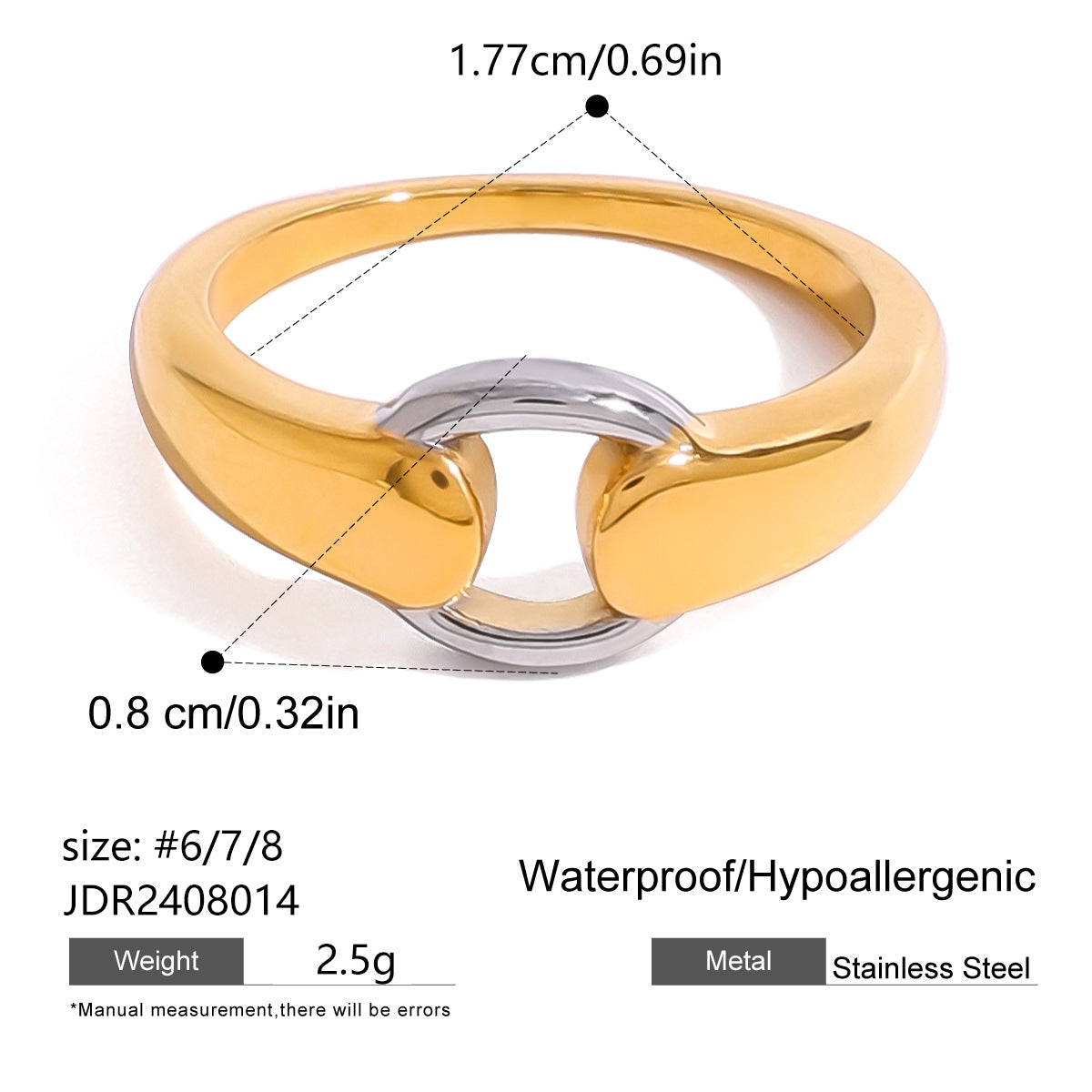 Debanhi Sculptural Colorblock Ring - JDR2408014 [F06WAGFN]