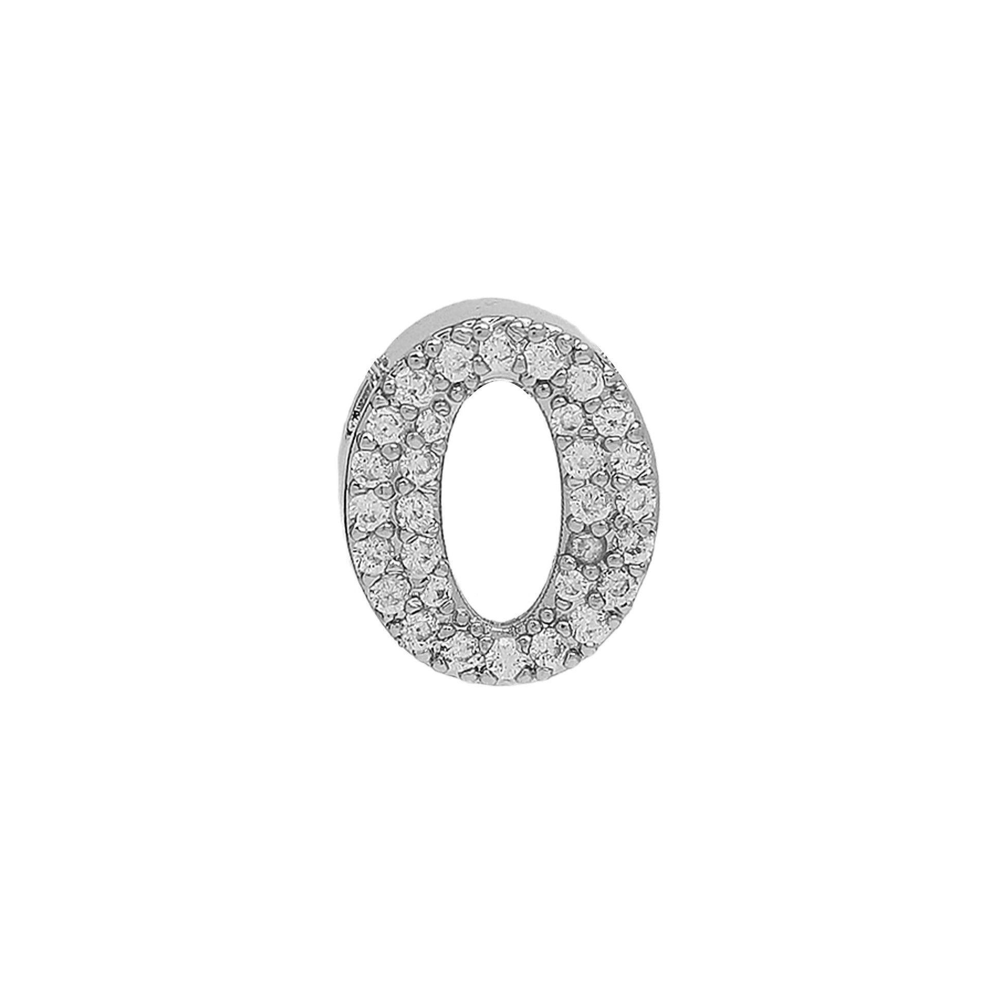 Abella Dainty Initial Jewelry - Silver O Initial Pendant [67WL5ZP4]