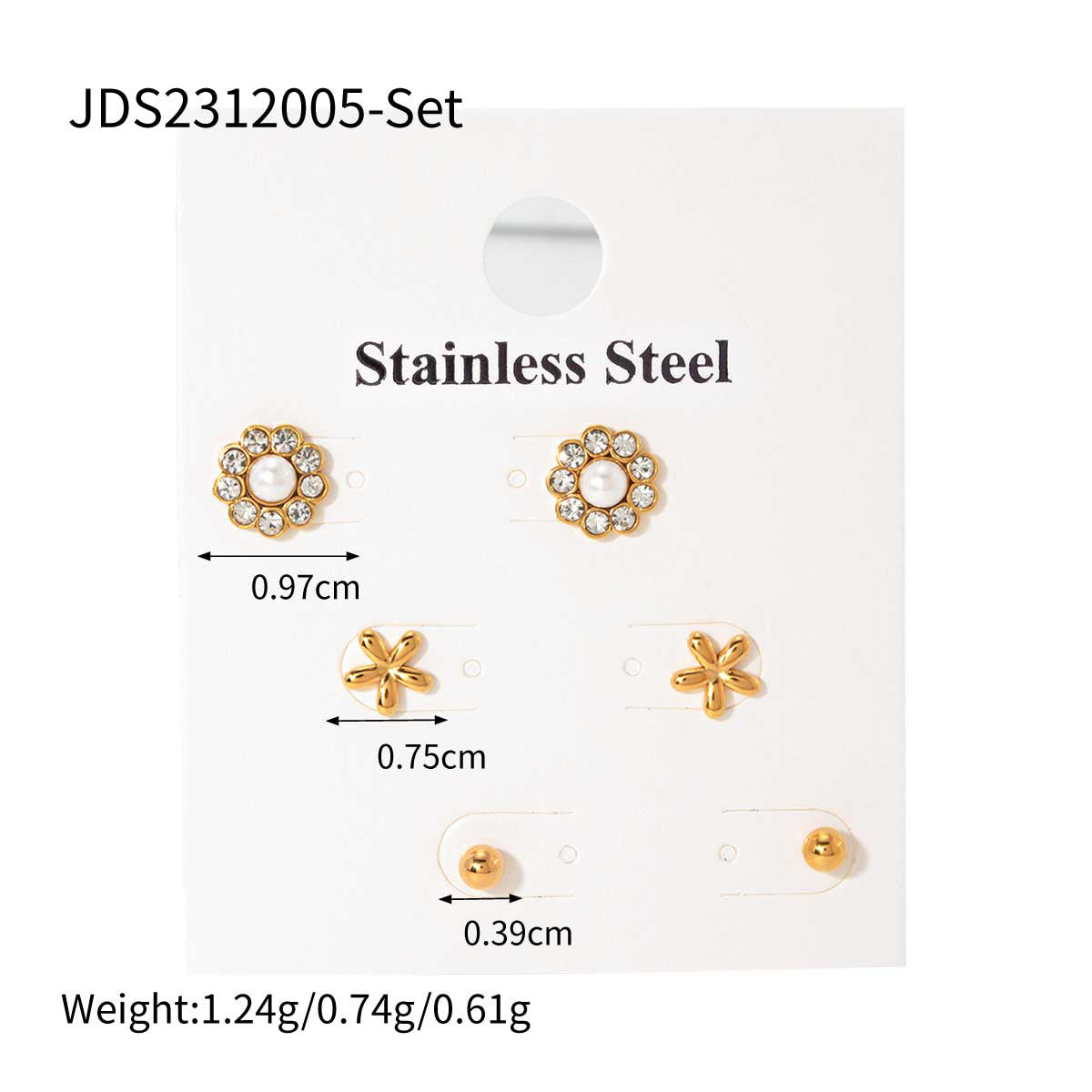 Kaiah Three-Pair Earring Set - JDS2312005-Set [VK7Q9KLN]