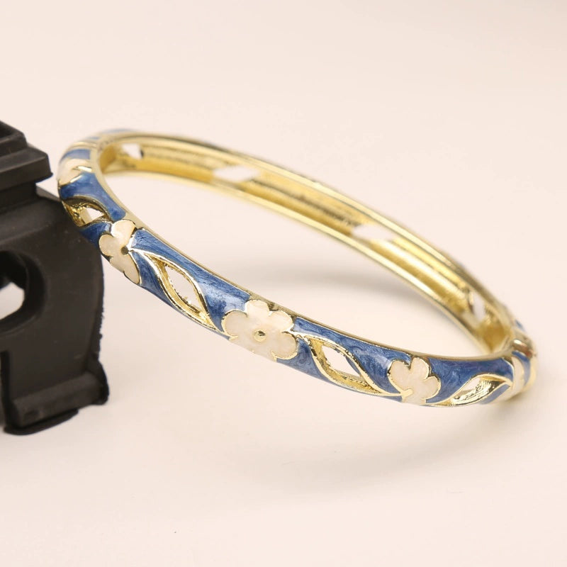 Weslynn Cloisonné Floral Bracelet - Pink [A5EIP7TW]