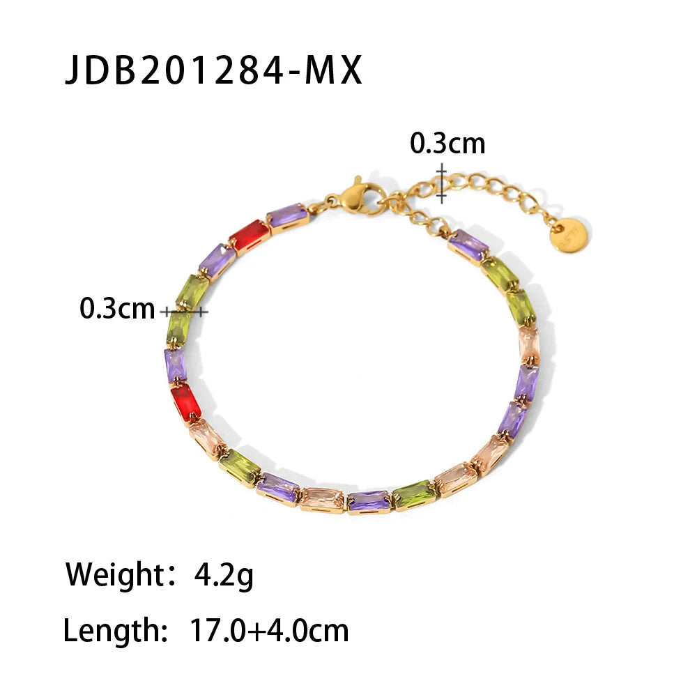 Maritza Square Zircon Jewelry - Mixed Color