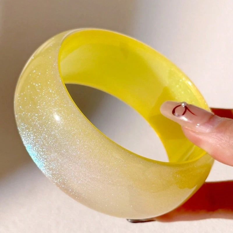 Kalilah Glitter Resin Bangle - Yellow Glitter [XCWPAQMX]