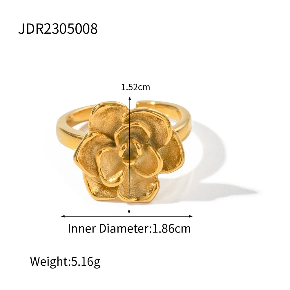 Remedy Gold Camellia Ring - JDR2305008