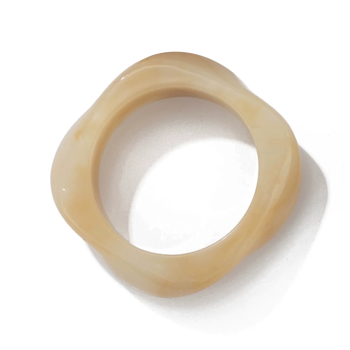 Fannie Sculptural Acrylic Cuff - Beige
