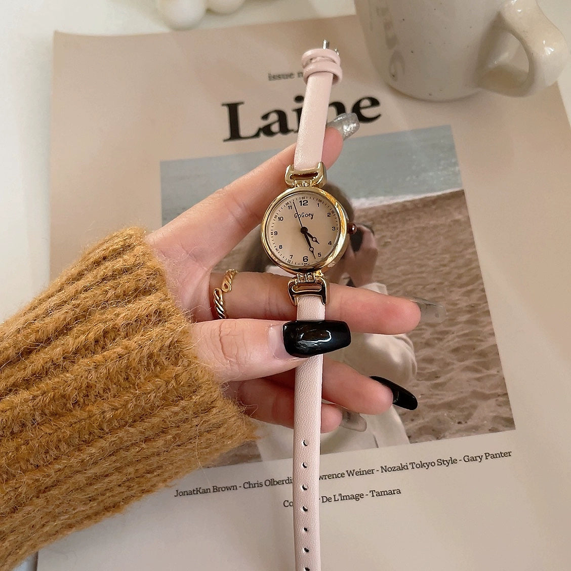 Leylani Preppy Square Watch - Pink Gogo Dial [6UGLCBNM]