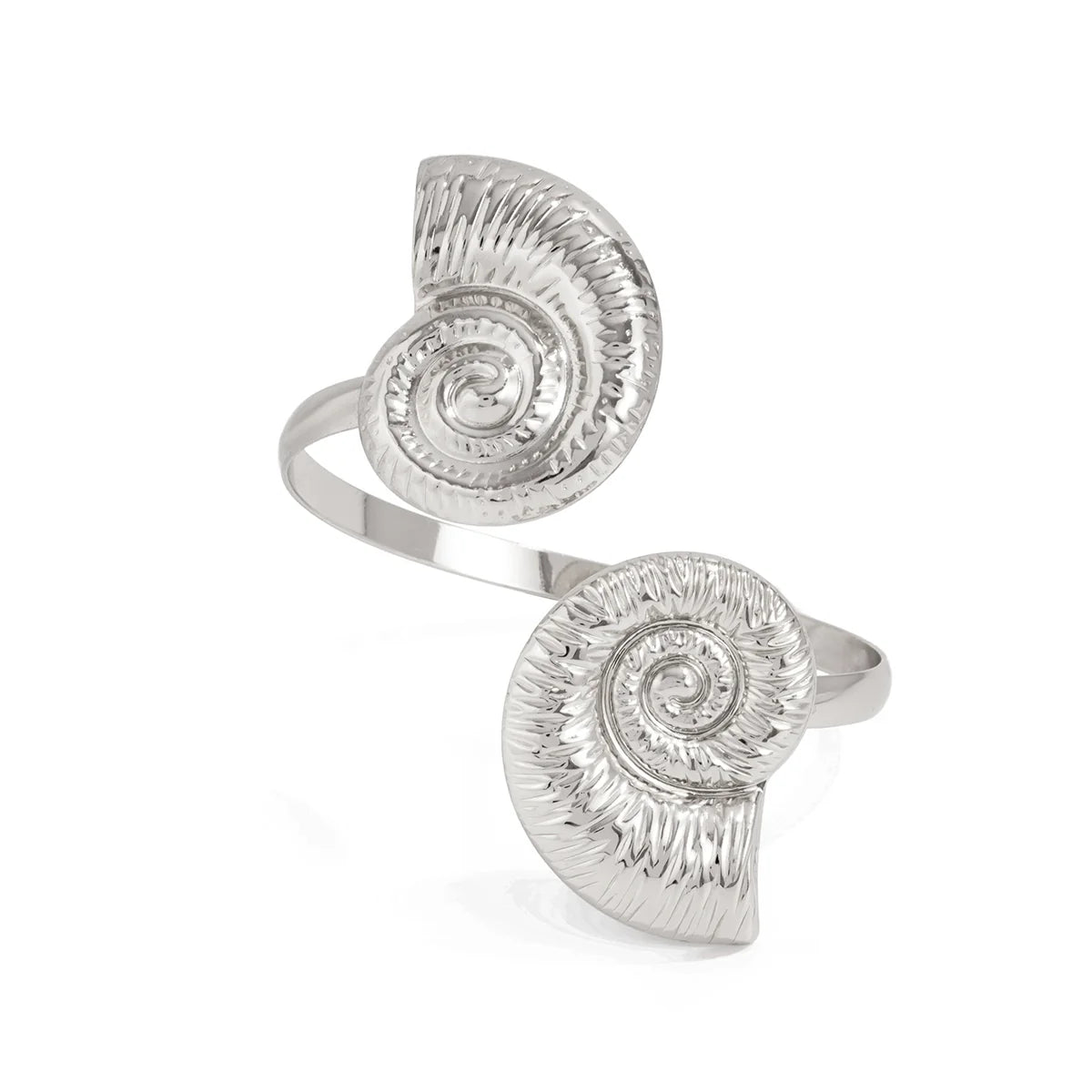 Jewell Ocean Cuff Bracelet - Silver Seashell