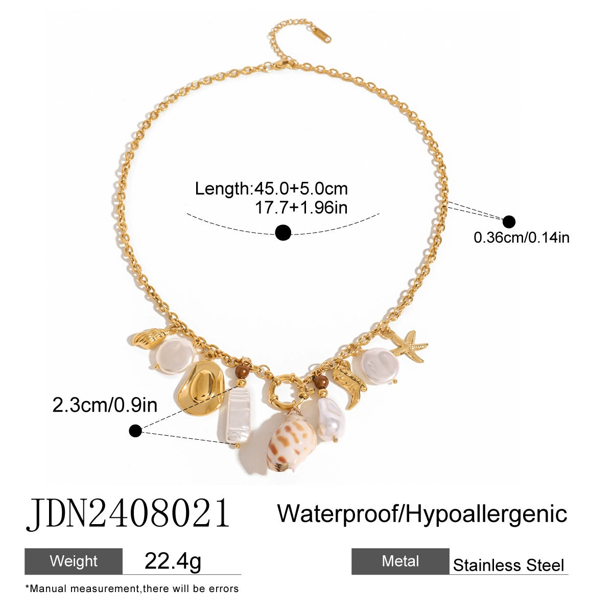 Reaghan Shell Charm Necklace - JDN2408021 [1YKXN5OH]