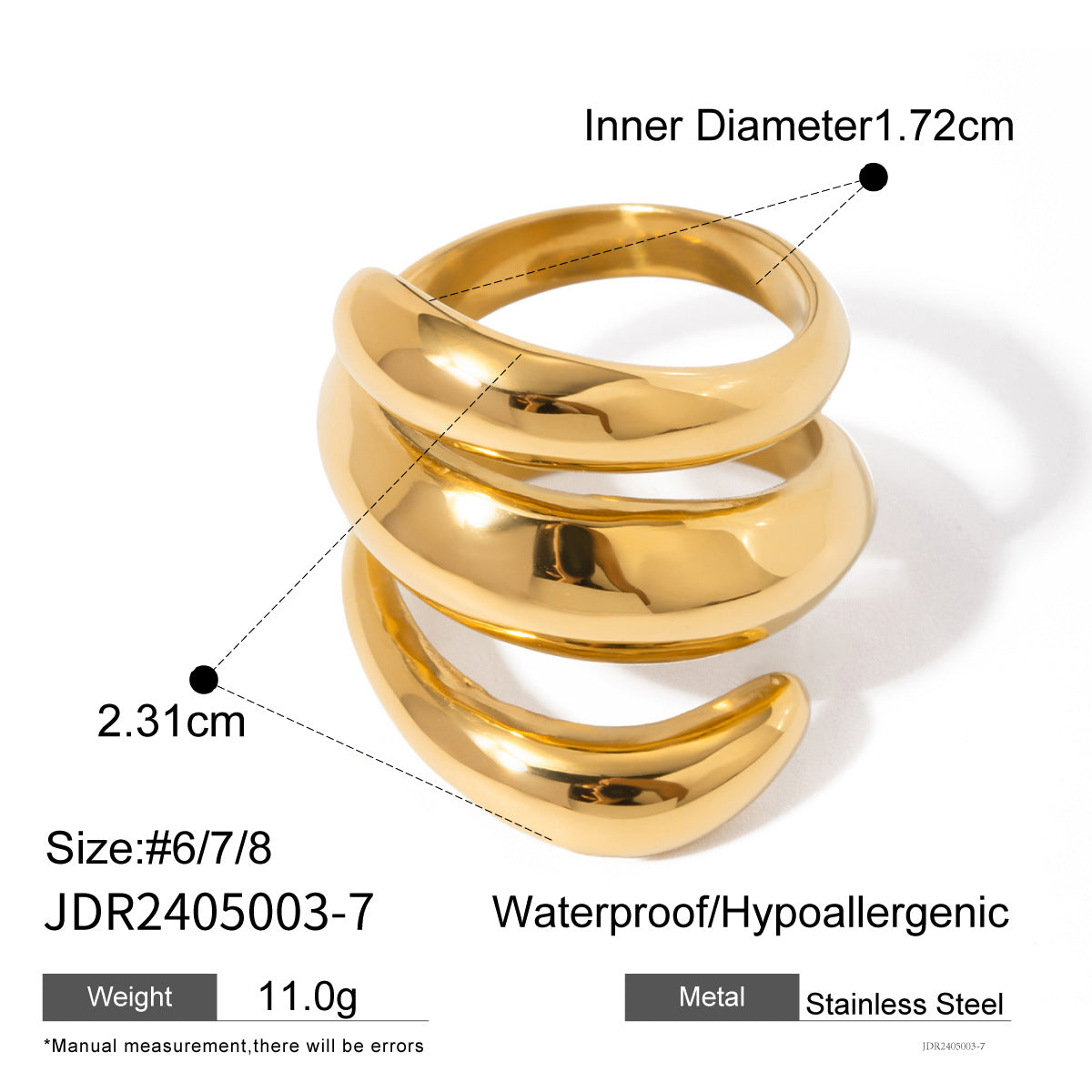 Ifeoluwa Geometric Silver Rings - Geometric Design 3 (Size 6) [KP3BWCYI]