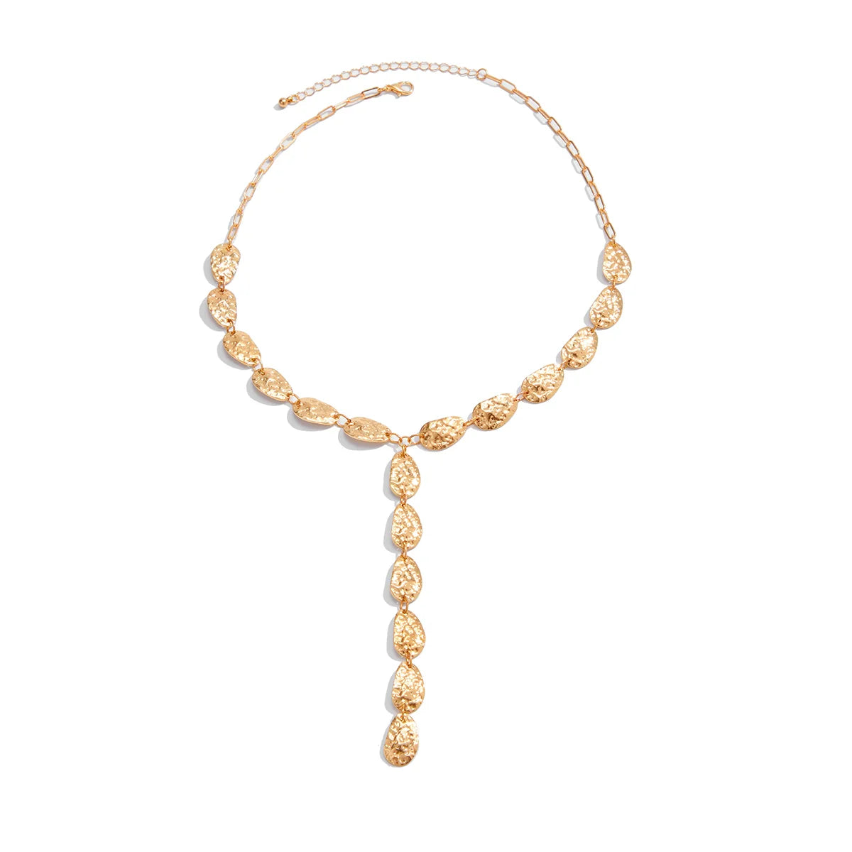 Anyiah Hammered Disc Necklace - Gold