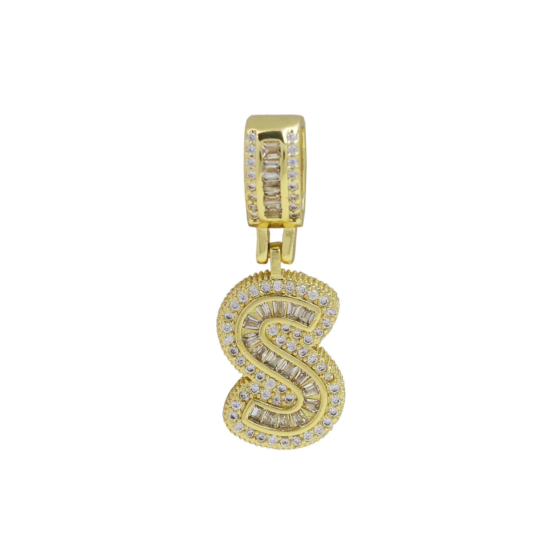 Maida Gold Letter Pendant Necklace - Gold Pendant S [WGKWU1F3]