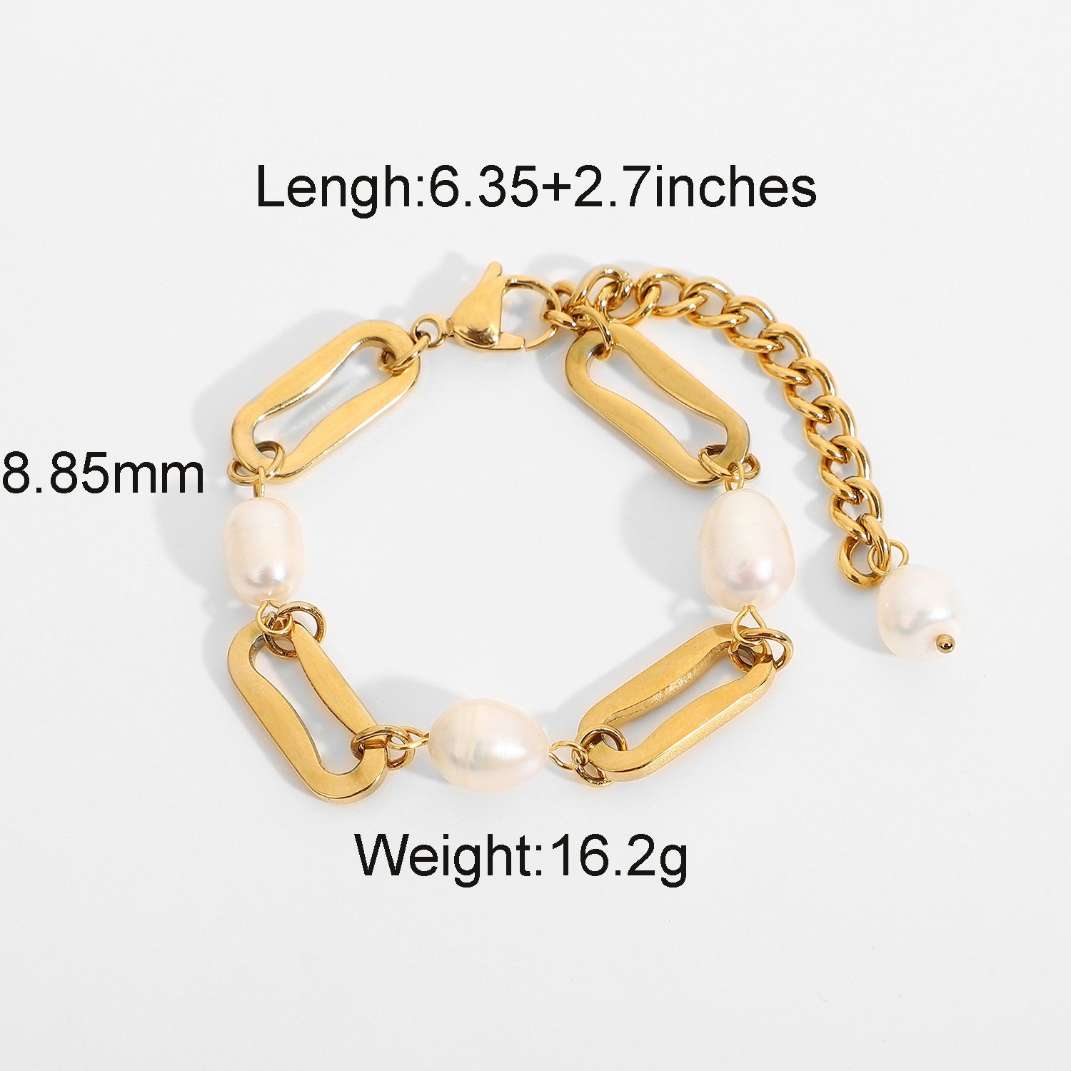 Nayely Gold Baroque Pearl Bracelet - JDB201069 [2A9PIMH7]