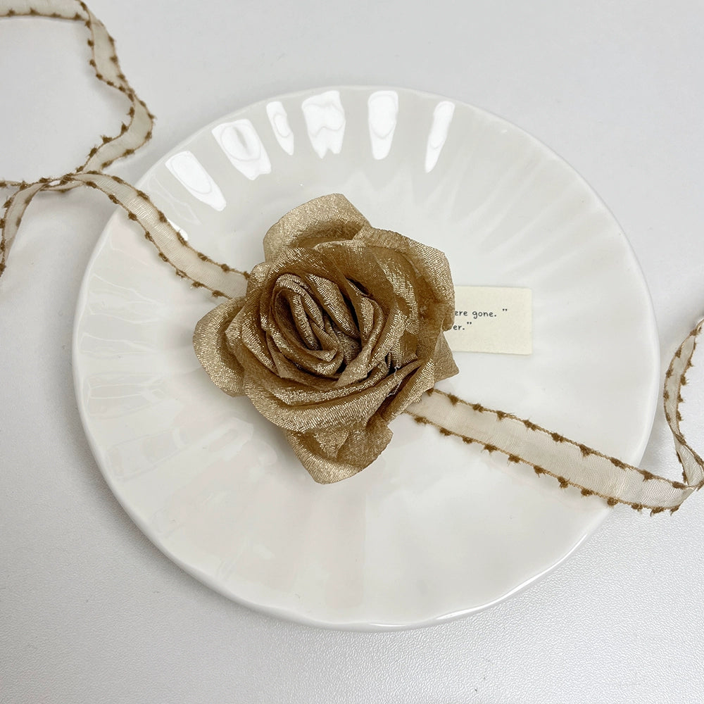 Eliany Elegant Rose Choker - Camellia Red [0GP9D3JF]