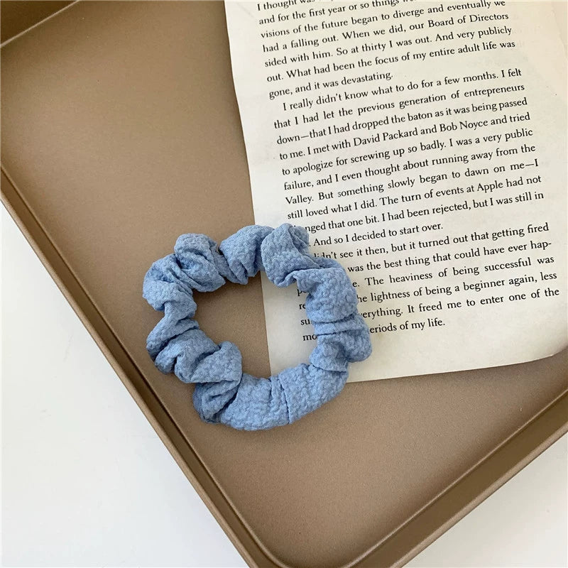 Adriana Pleated Scrunchie - Light Blue [I9E6N1KE]