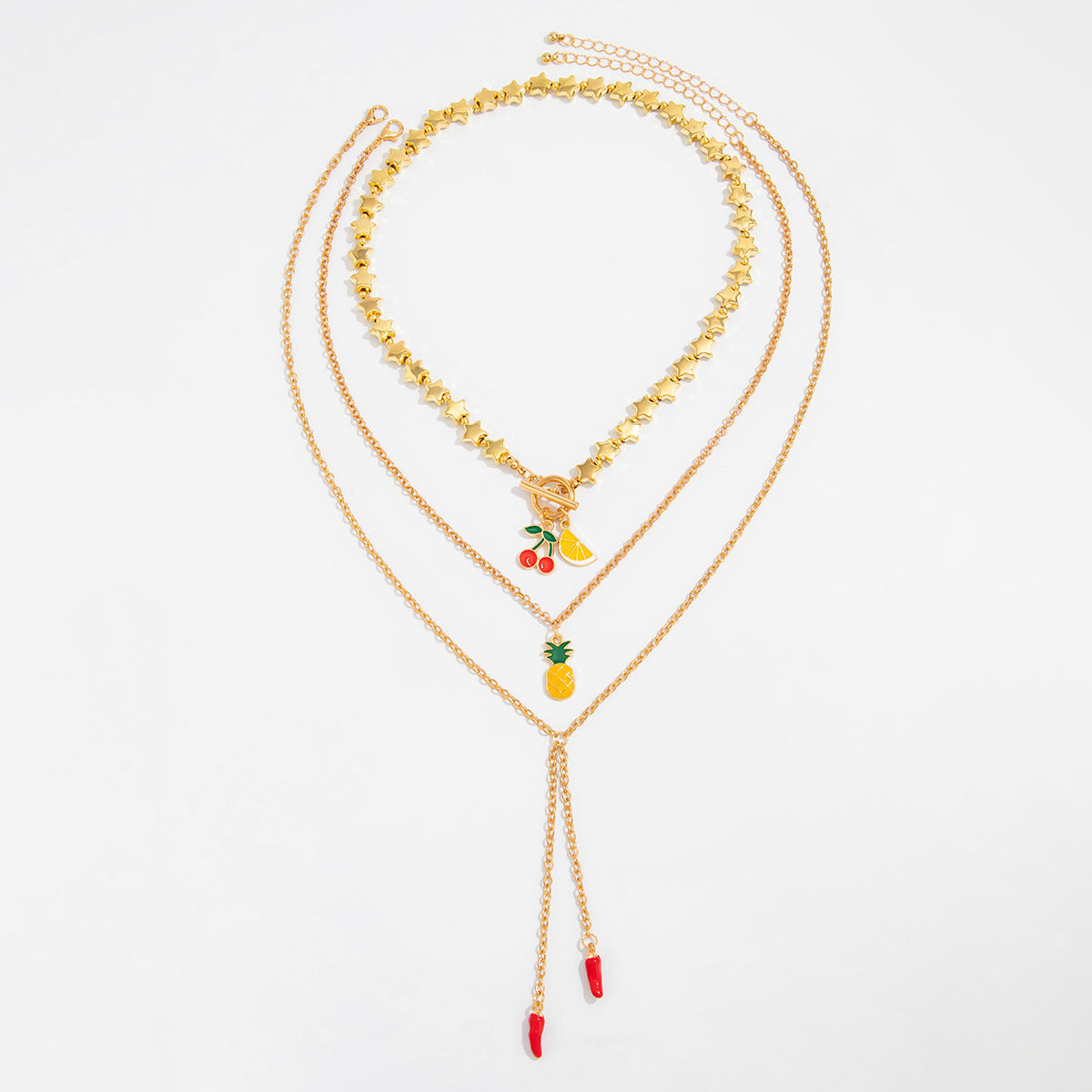 Darleen Multi-Charm Layered Necklace - Style 2 - Gold [JCYZRU3Y]