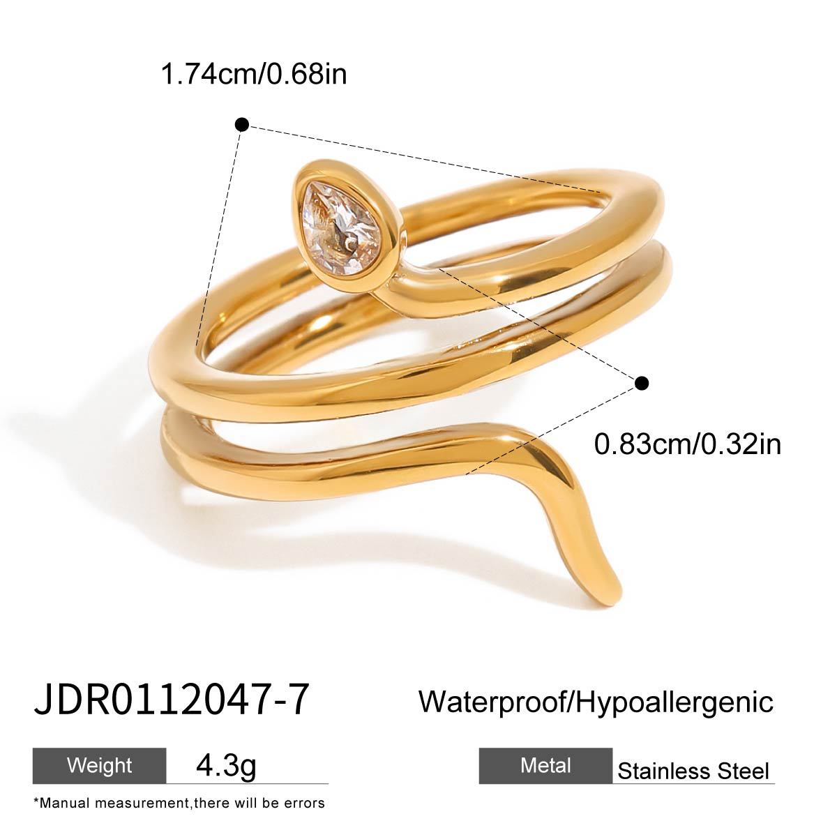 Jayanna Snake Statement Ring - JDR0112047-7 [ZI45UBFP]