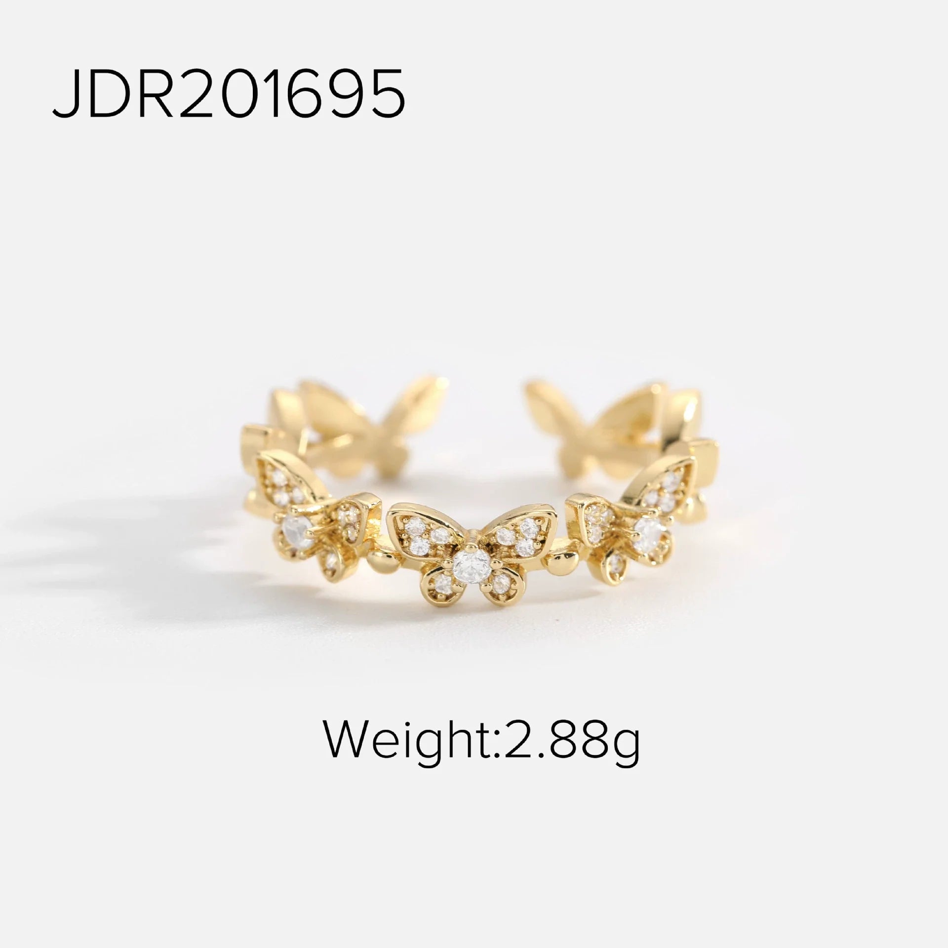 Jamiyah Adjustable Zircon Ring - Adjustable Open Ring - Style 4