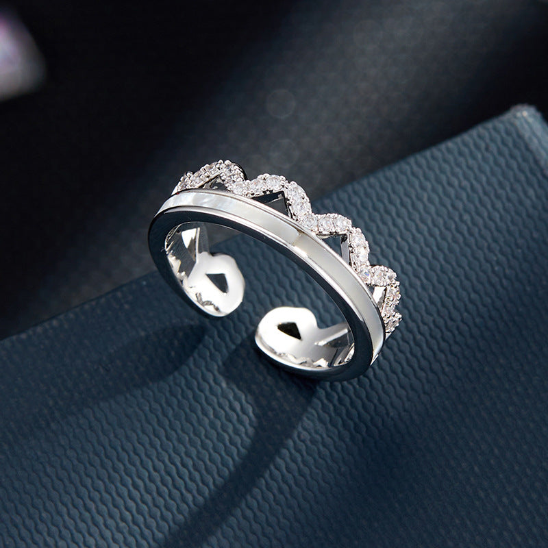 Tomi Crown Shell Open Ring - Gold Tone [CFKS0AIN]