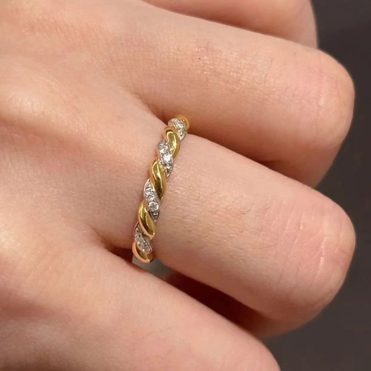 Laiken Twisted Pearl Ring - Twisted Ring